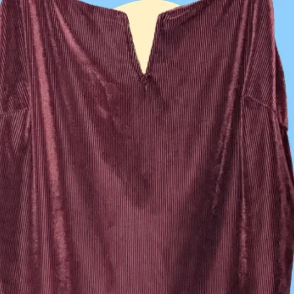 Plus Velvet Burgandy Structured Tank - Picture 3 of 4